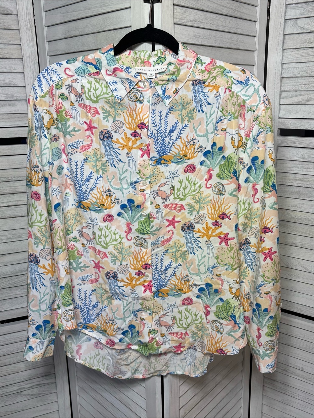 Jane + Delancey Under the Sea Button Down Shirt Women’s M Coastal